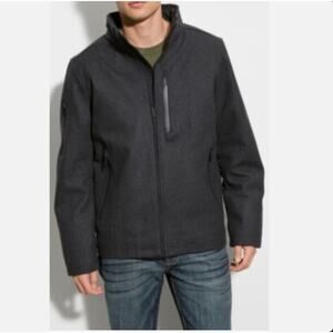 TUMI T-TECH Men’s Charcoal Water Resistant Wool Jacket Size L